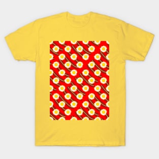 BACON And Eggs Pattern T-Shirt